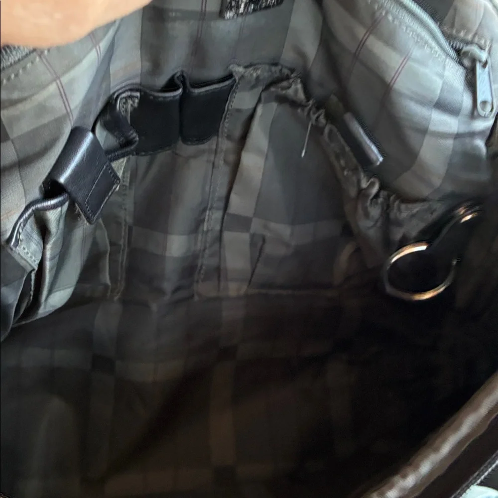 Maxx New York Black Leather Messenger Bag